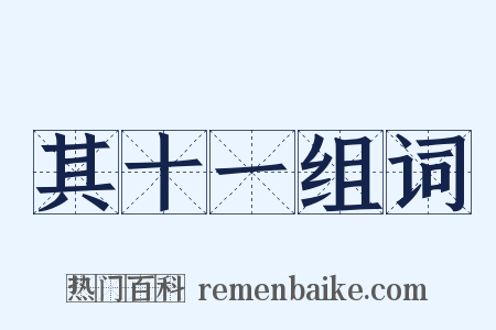 其十一组词是什么意思的图片
